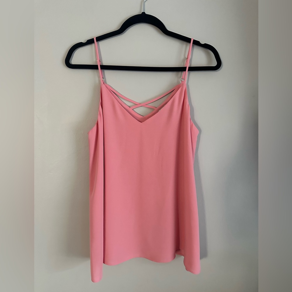 Pink Criss Cross Cami Top Size 12